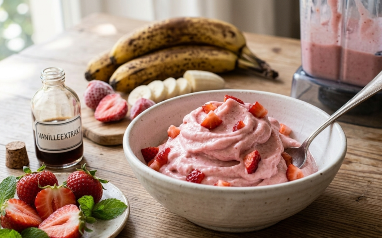 Selbstgemachtes gesundes Eis – cremig, kalorienarm & ohne Zucker